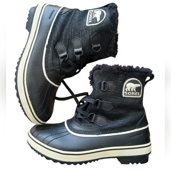 Sorel Shoes - Sorel Women's Size 9 Black and Cream Winter Boots